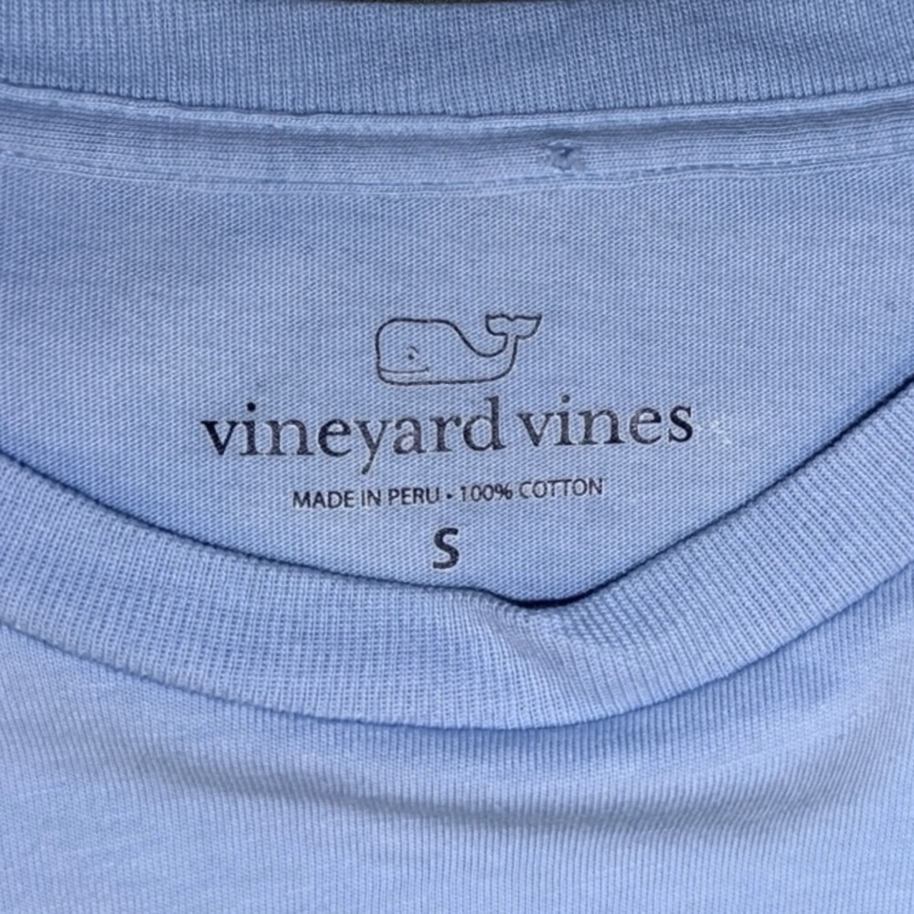 Vineyard Vines C.C. Prep Jeep Back Graphic Long Sleeve Tee Shirt Blue Small - Picture 6 of 9